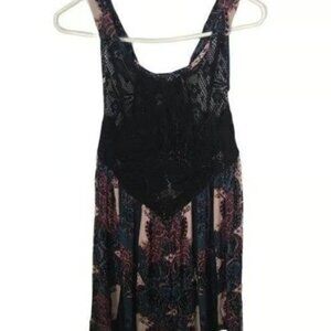 Free People Count Me In Trapeze Oversized Tunic Mini Dress Extra Small